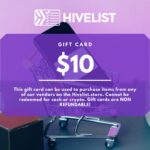 hivelist store $10 gift card