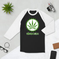 Weedcash Logo 3/4 sleeve raglan shirt