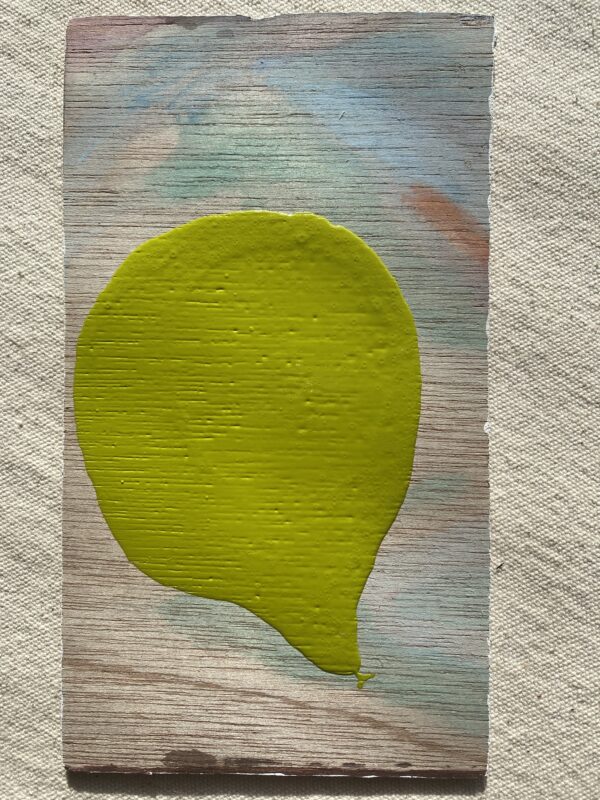 Lacquered Green Balloon Close against Pastel Desert Skies Cover