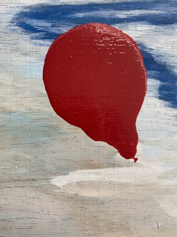 Luster Red Balloon to Twisted Blue Skies Cover