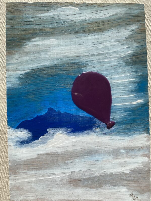 Purple Balloon escaping or entering the Deep Blue Cover