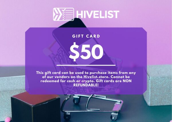 hivelist store gift card $50