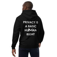 Monero Logo Privacy is a Basic Human Right Premium eco hoodie